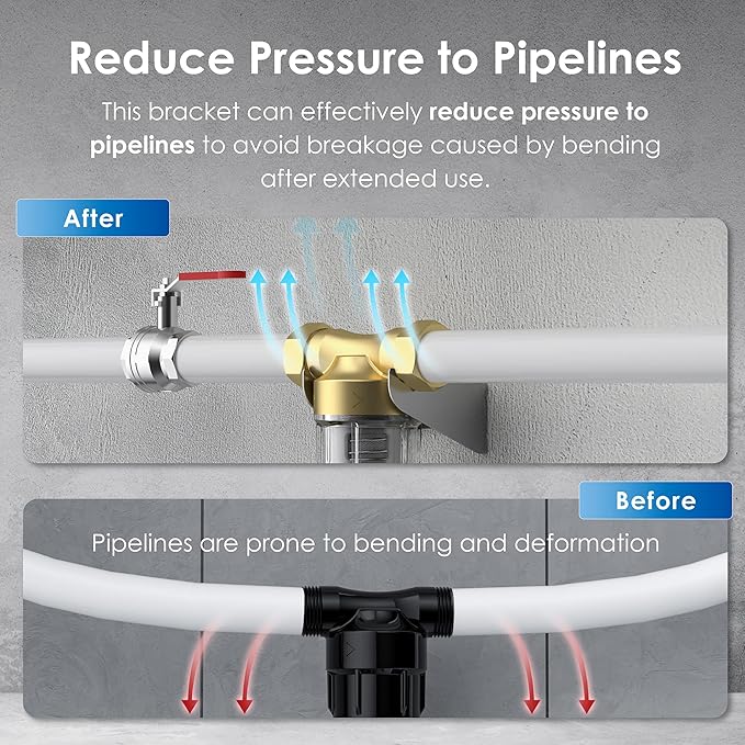 Waterdrop Spin Down Sediment Filter Bracket, Using in Conjunction with The WD-PFK ,WD-RPFK ,WD-PFA Sediment Filter,1 Pack
