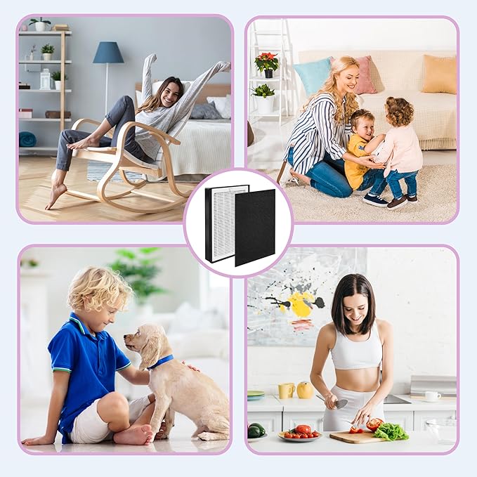 LV-H126 Replacement Filter for LEVOIT LV-H126 Air Purifier. 2 Filter + 6 Activated Carbon Filters. LV-H126-RF