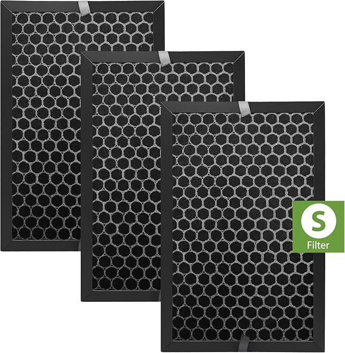 Smilyan 3 Pack HRFSC1 Replacement Filter S for Honeywell HPA3000 PowerPlus and HPA5000 Insight Series Air Purifier，HRFSC1 Activated Carbon Filter