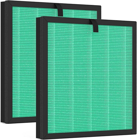 2 Packs G3 Replacement Filter Compatible with Ameifu G3 Vewior A3 Tailulu HQZZ-260 Air Purifi-er, 3-in-1 Filter of Premium Filter and Activated Carbon Filter,Green