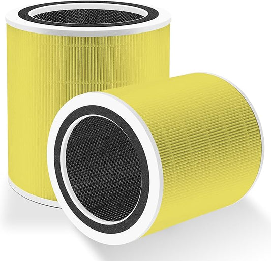 Core 400S Pet Care Replacement Filter for LEVOIT Core 400S Smart WiFi Air Purifier, Funmit 3-in-1 Replacement Filter, Part # Core 400S-RF-PA (LRF-C401-YUS), Yellow, 2 Pack