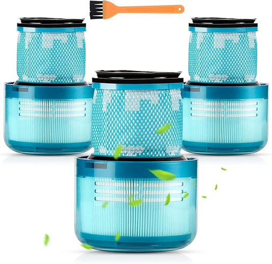 (3 PACK) V15 Replacement Filters for Dyson V15 Detect Complete, V15 Detect Absolute, V15 Submarine, V15 Animal, V11 Animal Filter, V11 SV14 Filter True HEPA Filters, Replace Part no. 970013-02
