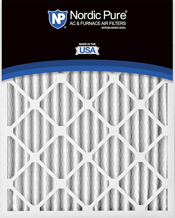Nordic Pure 14x25x2 (Actual Size: 13 1/2 x 24 1/2 x 1 3/4) Pleated MERV 14 Air Filters 12 Pack