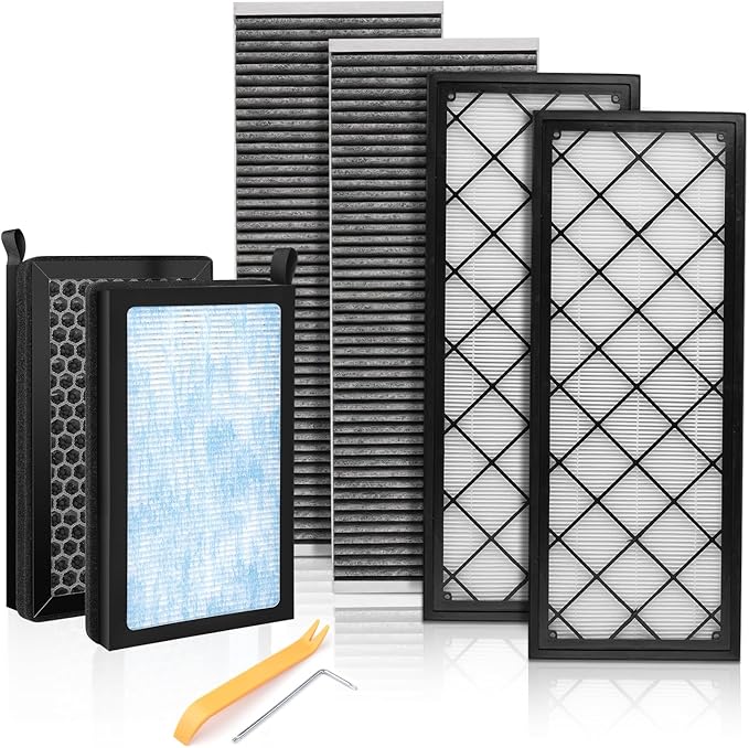 6-Pack HEPA Cabin Air Filter Fits for Tesla Model Y 2020-2025 2026, Model Y 2025 2026 Refresh Juniper Launch Activated Carbon Cabin Intake Filter Replace#165837500A 165837600A Car Accessories