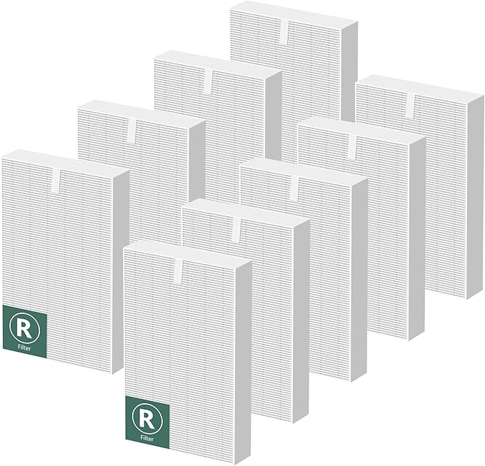 HPA300 Air Purifier Filter R Replacement for Honeywell Air Purifier HPA 100/200/300 and 5000 Series, 9 Pack Middle Main Filter Compatible with Honeywell R Filter (HRF-R3 & HRF-R2 & HRF-R1)