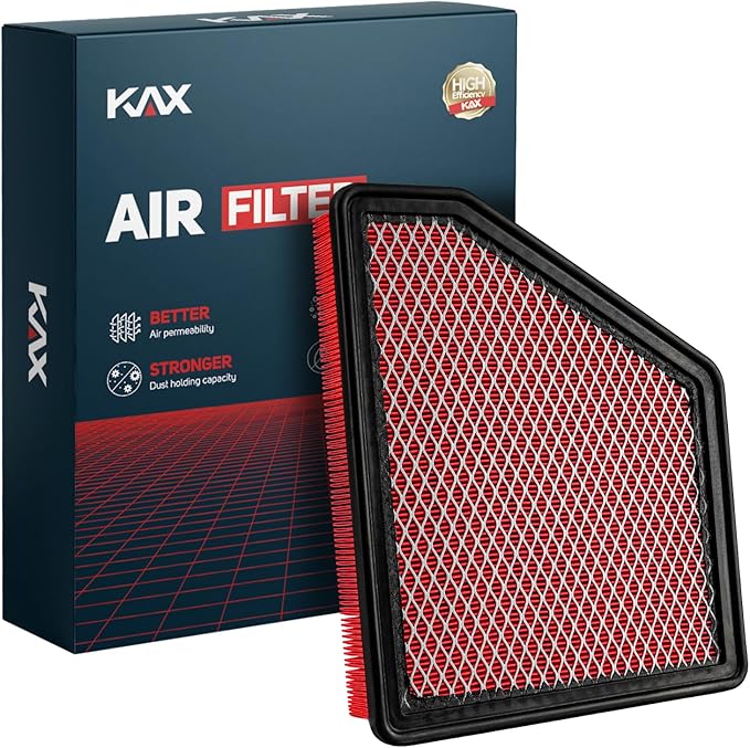 KAX Premium Engine Air Filter, CA10690 Replacement for Chevrolet Camaro 2010 2011 2012 2013 2014 2015 3.6L 6.2L, Advanced Air Filter Media, Increased Acceleration
