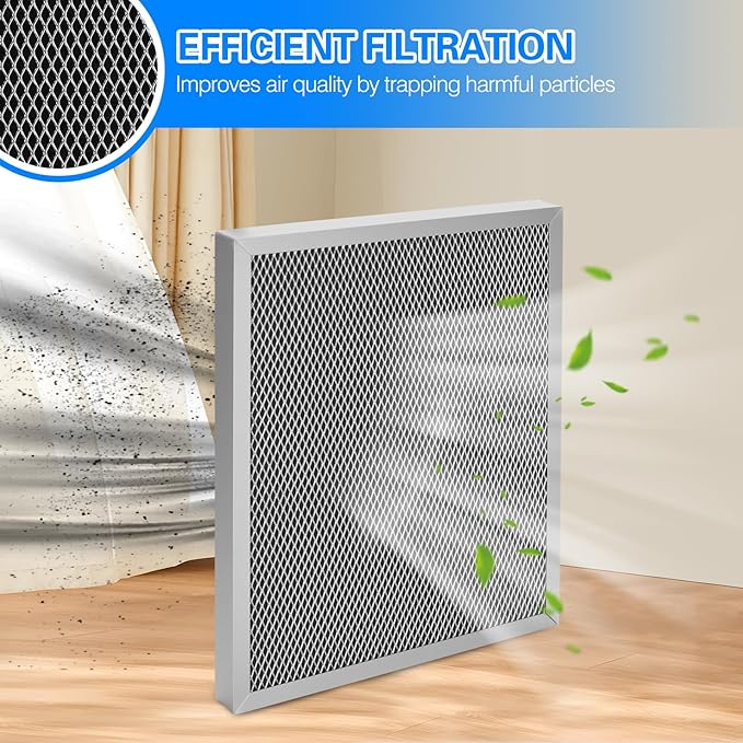5443 Washable Dehumidifier Filter MERV 8 Replacement for Aprilaire Whole-House Dehumidifiers Models 1830, 1830CS, 1830W, 1830Z, 1850, 1850CS, 1850D, 1850W, 1850Z, 1852 Dimensions 10"x12"x1", 2 packs