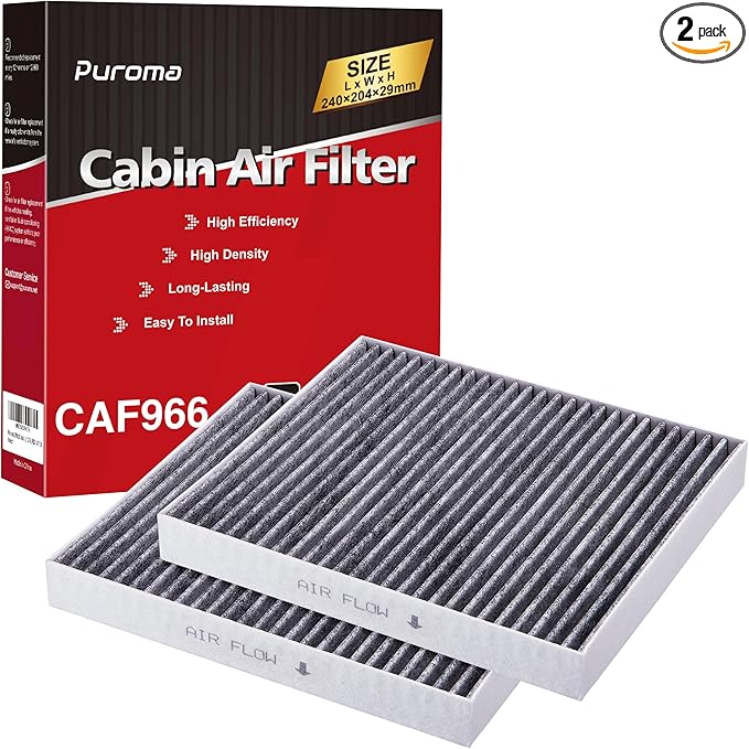 Puroma Cabin Air Filter with Activated Carbon, Replacement for CP966, CF11966, Select Buick Enclave, Encore GX, Envision, Regal, LaCrosse, Cadillac, GMC, Bolt EV, Camaro, Colorado