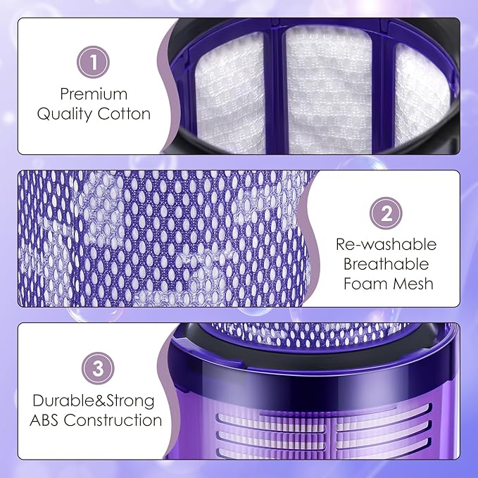 4 Pack V11 Vacuum Filters Replacement for Dyson V11 Cordless Vacuum