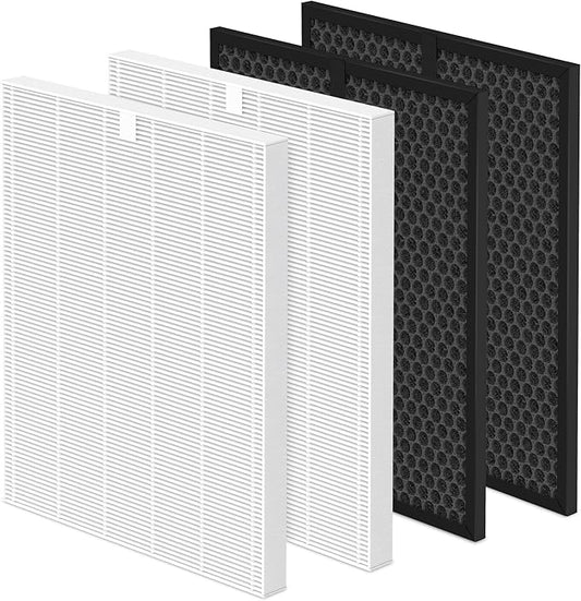5510 5520 Replacement Filter Q Compatible with Winix 5510, 5520 PlasmaWave Air Purifi-ers, 2 H13 True HEPA and 2 Activated Carbon Filters Combo, Part# 1712-0123-00