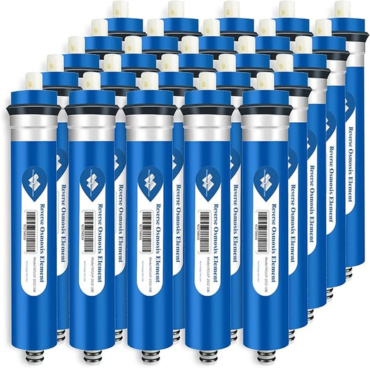Membrane Solutions Reverse Osmosis Membrane 100 GPD 11.75"x1.75" RO Membrane Water Filter Replacement Fits Under Sink RO Drinking Water Purifier System, 25-Pack