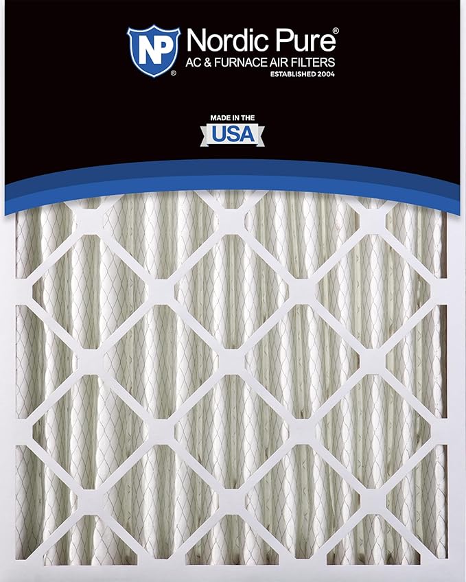 Nordic Pure 16x20x4 (Actual Size: 15 1/2 x 19 1/2 x 3 5/8) Pleated MERV 13 Air Filters 2 Pack