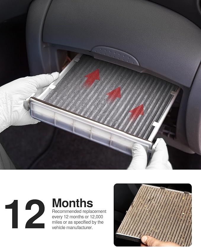 Puroma Cabin Air Filter with Activated Carbon, Replacement for CP966, CF11966, Select Buick Enclave, Encore GX, Envision, Regal, LaCrosse, Cadillac, GMC, Bolt EV, Camaro, Colorado