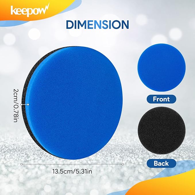 KEEPOW Replacement Filter Compatible with Bissell Cleanview Pet Vacuum 2252 2254 2256 2258 2486 PowerGroom 22528 PowerForce 3334 Powerlifter, PowerClean & PowerEase, Compare to Parts # 12141 & 1601972