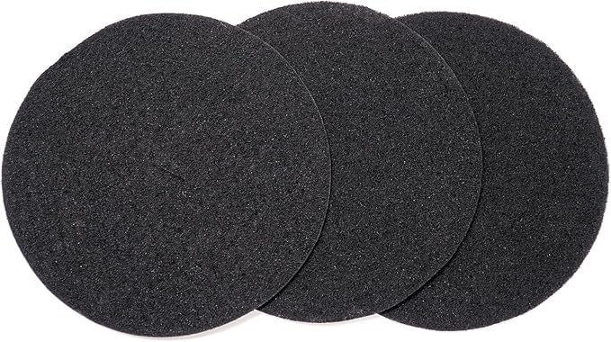 PAWZIDEA 3-Pack Replacement Activated Carbon Filter for PAWZIDEA Outdoor Ready 3.1 Gallon Dog Poop Trash Can Brown/Black/Gray, 7.8" Round, 1/5" Thick Deodorizing Carbon Filters, EFFECTIVE ODOR CONTROL