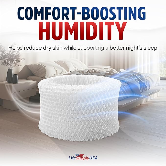 LifeSupplyUSA Filter E Humidifier Filter Replacement Wick Compatible with Honeywell Quietcare HCM-6009, HCM-6011i, HCM-6012i, HCM-6013i, HC-14, HW-14