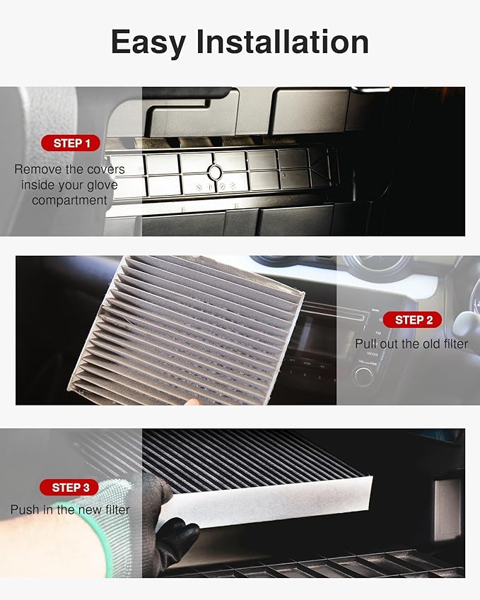 Puroma 1 Pack Cabin Air Filter with Activated Carbon, Replacement for CP157, CF12157, Select Lexus, Mazda, Subaru and Toyota Avalon, Camry, Corolla, Highlander, Prius, RAV4, Sienna, Venza