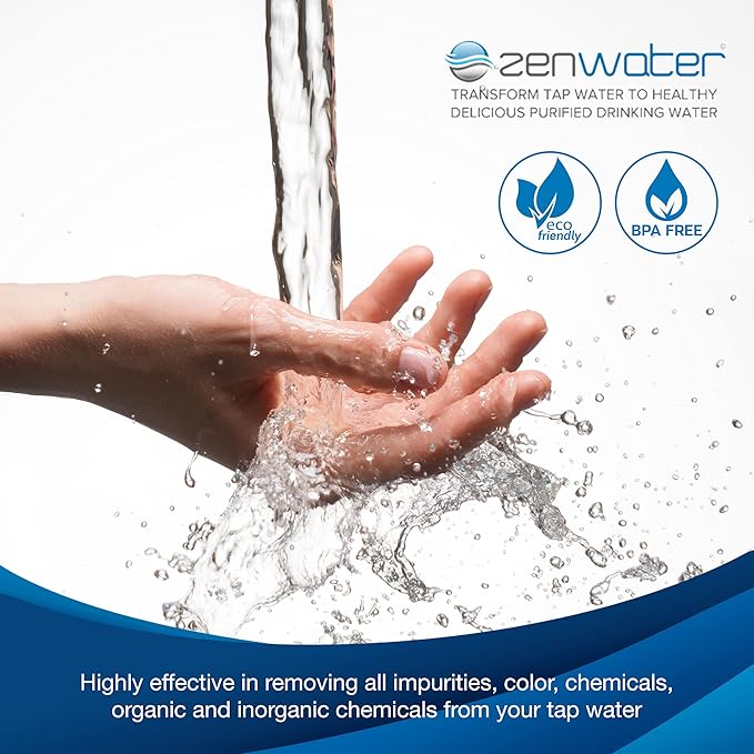 ZENWATER Genuine Micro Ceramic Dome Filter Replacement - Exclusively for Zen Water Countertop Gravity Filtration System - Clean and Mineral-Rich Hydration