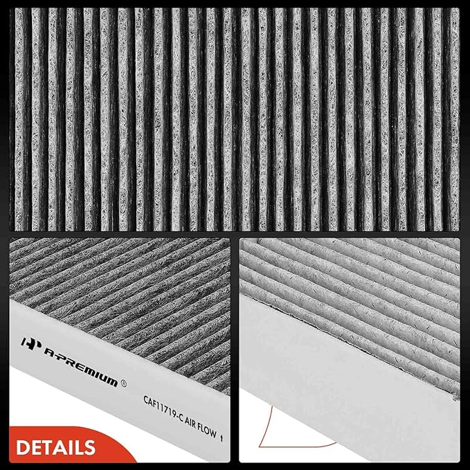 A-Premium Cabin Air Filter with Activated Carbon Compatible with Mercedes-Benz C300, C350e, C400, C43 AMG, C450 AMG, E300, E350, E53 AMG, GLE350, GL450, GLC300, GLS63 AMG, CLS53 AMG, G550, AMG GT 63