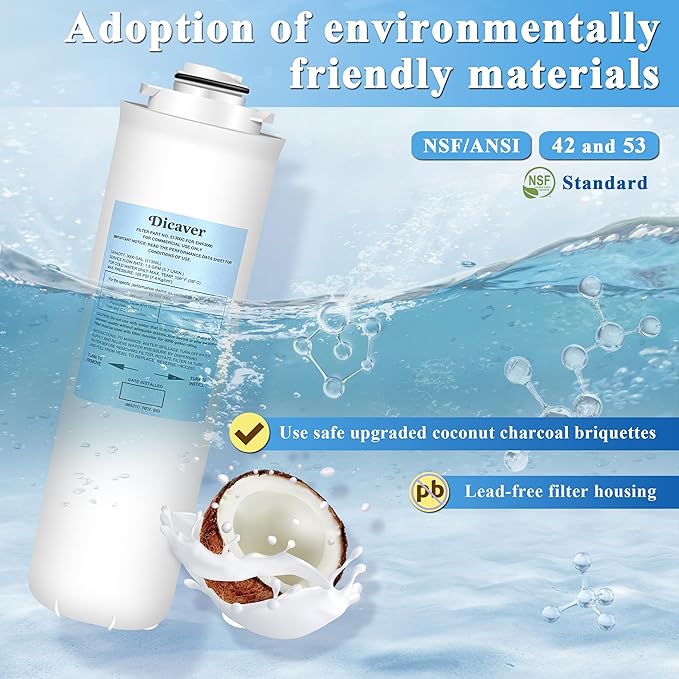 51300C Filters, Replacement for Elkay 51300C EWF3000 Filter By NSF/ANSI 42 Certified,Compatible with Ezh2o Filter Replacement Bottle Stations, 51300C 3000 Gallon (No Chip)