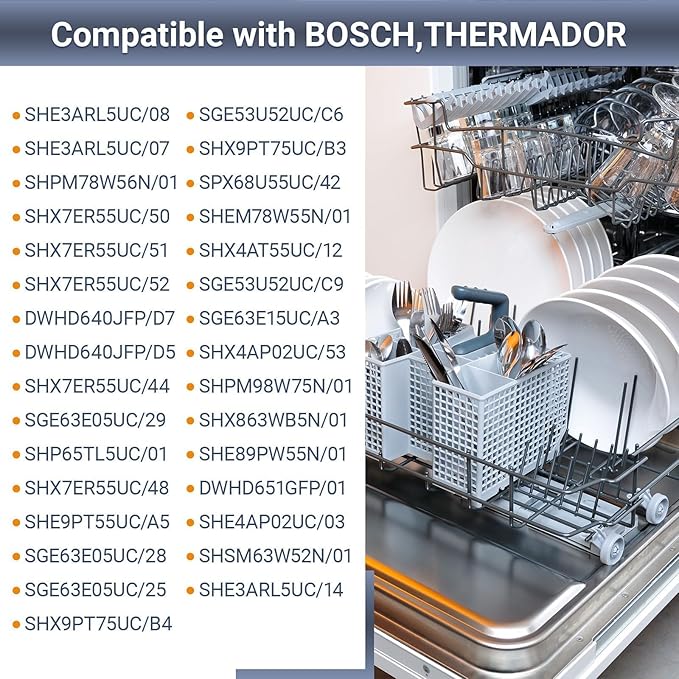 2PCS 645038 Dishwasher Filter for Bosch Thermador, Dishwasher Filter Replacement Parts AP4339631, 00651097, 1560725, 651097, AH3479708, EA3479708, PS3479708, PS8730270