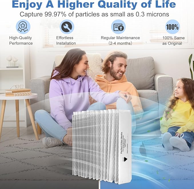 4 Packs,Upgrade BAYFTAHEXM2 Merv 13 Replacement Filter for Trane Perfectfit 5 Media Compatible with Trane 20"x 25"x 5" Merv 13 BAYFTAHEXM2 Expandable Replacement Filter