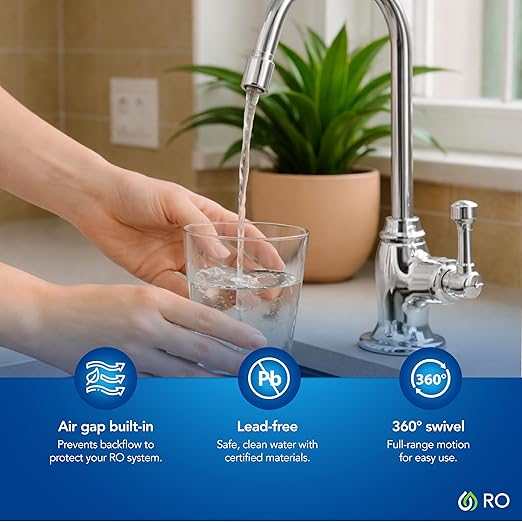 Kind Water 6-Stage Reverse Osmosis Drinking Water System with Chrome Faucet (Chrome)