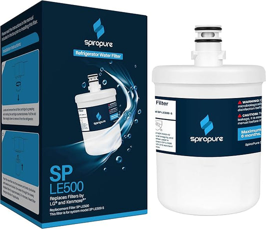 SpiroPure SP-LE500 NSF Certified Refrigerator Water Filter Replacement for GEN11042F08, LT-500P, 5231JA2002A, 9890, ADQ72910901 ADQ72910902, GEN11042F-08 (1 Pack)