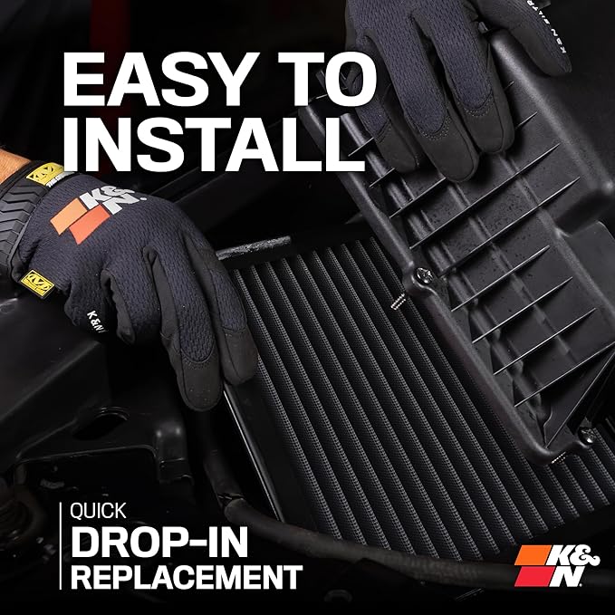 K&N Performance Diesel Dryflow Lifetime Engine Air Filter: Increase Power: Premium, Washable: Compatible with 2020-2025 FORD: F250, F350, F450, F550, F600, 33-5100HBK