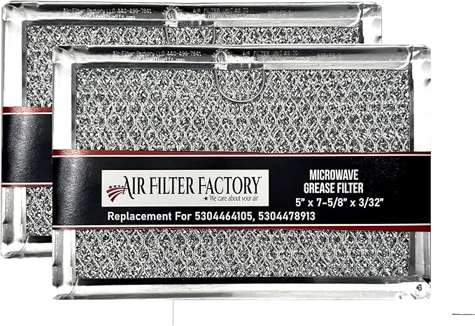 Air Filter Factory Grease Filter 5304464105, 5304478913 Replacement For Frigidaire Premium 12-layer Microwave Grease Filters 2-Pack