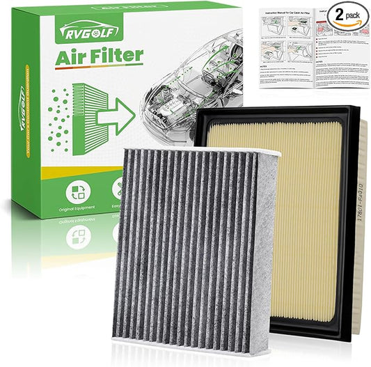 Engine+Cabin Air Filters Fit for 2014-2021 Toyota Tundra 5.7L 4.6L, 2014-2021 Toyota Sequoia 5.7L Engine Air Filter Replacement Air Filter for My Car Automotive Accessories CA11895 CF10285