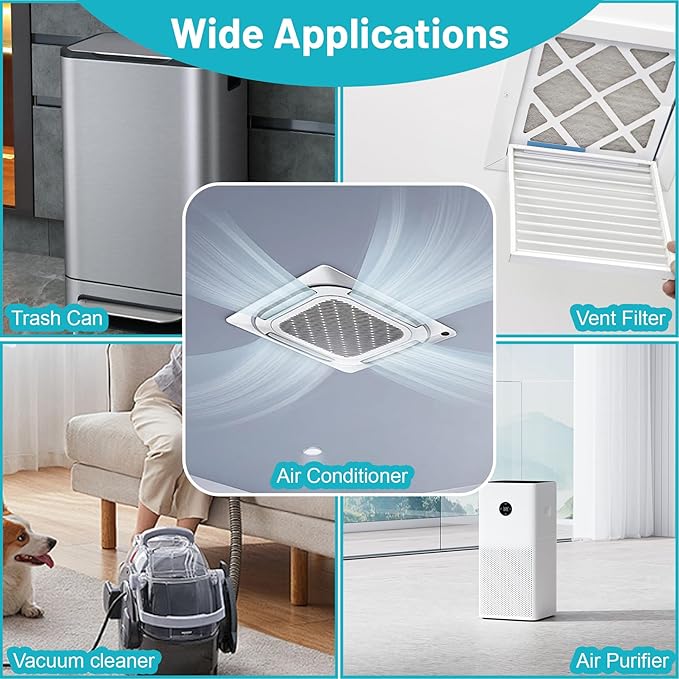 Cut to Fit Foam Pad Pre Filter, 17"x 39.4" Air Filter Foam Sheet, Filter Replacement for Air Conditioners, Air Purifiers, Dehumidifiers, Range Hoods, Trash Cans, 3D Printers, 1 Pack