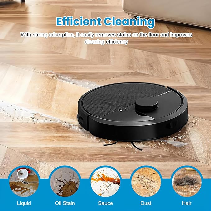 8 Pack Replacement Mop Pads Compatible with iRobot Roomba Plus 405 Combo / 505 Combo / 507 Combo Robot Vacuum Cleaner, Reusable & Washable Microfiber Mop Cloth Refill