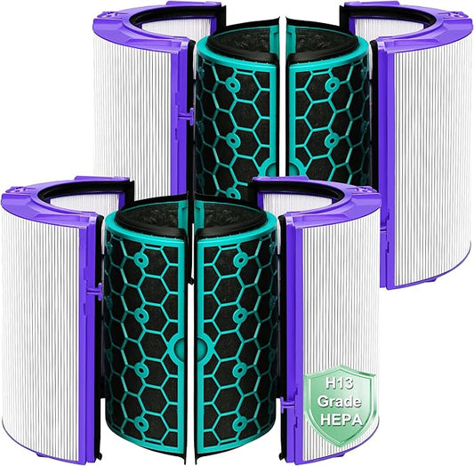 TP04 Replacement Filter for Dyson HP04 TP04 DP04 TP05 DP05 Air Puri-fi-er, 2 Stage 360° Pure Cool Fan Combi Glass HEPA Filter & Activated Carbon Filter (Not for HP07 TP01 TP02 TP07 HP09), 2 Pack