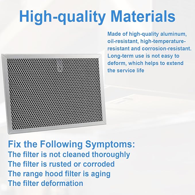 RLX6100 Range Hood Charcoal Filter Compatible with Broan Nutone Replacement SL6200H RL6200 SM6500, 8.4x11.2x0.36 Inch