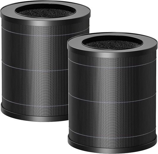 2 Pack MR2566 Filter Compatible with MERONTE & MORENTO MR2566 Air Purifier, 3-in-1 HEPA Activated Carbon Pre-Filter, Basic Version