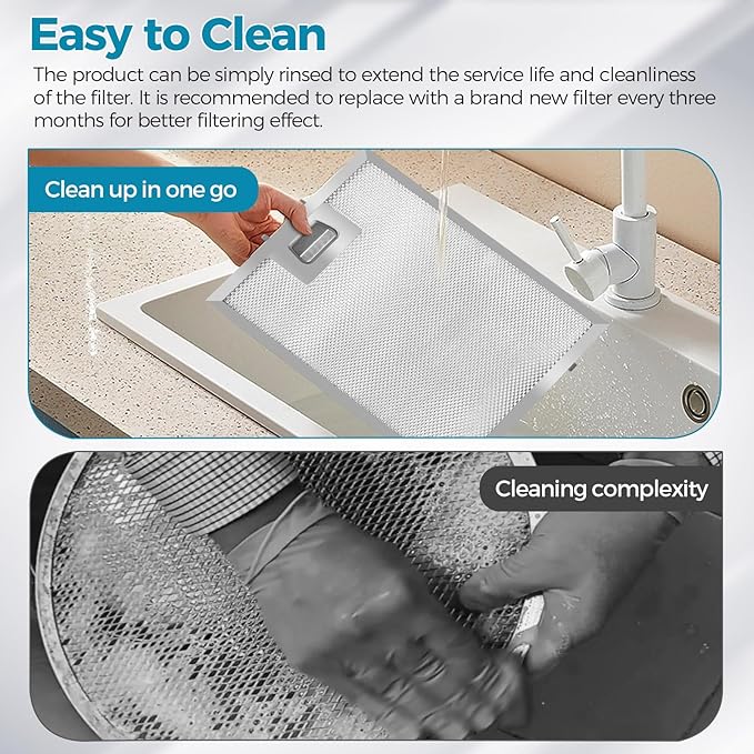 Range Hood Filter Replacement 10.25x9x0.35Inch (260x230x8.9mm) 5-Layer S97018029 Mesh Hood Vent, Range Hood Grease Filter, fits Broan B5 Series 2pack by oneket (stainless steel)