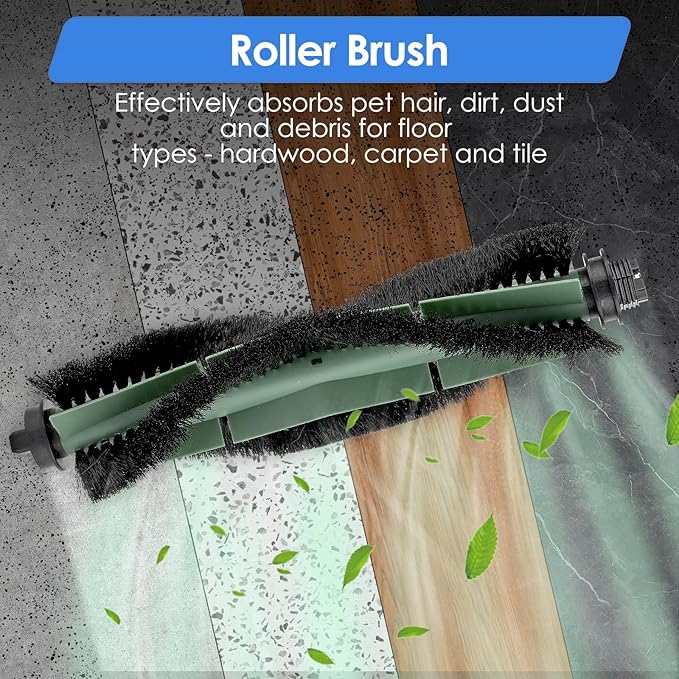 (33 Pack) Roomba 104 Y0140 Replacement Parts for iRobot Roomba Robot Vacuum and Mop Combo Y0110, Vacuum 2 Essential Q0520, Roomba 105 Combo,12 Filters, 12 Side Brushes, 6 Mop Pads, 3 Roller Brushes