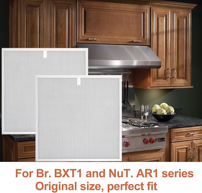 S99010467 Range hood filter 11-1/2 x 11-1/2 in kitchen exhaust fan filters Compatible with Broan Range Hood Filter BXT1 &Nutone AR1 series 99010467 Range Hood Aluminum Mesh Grease Filters