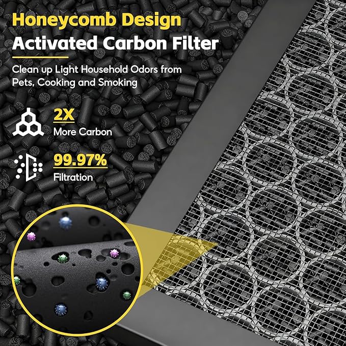 5510 5520 Replacement Filter Q Compatible with Winix 5510 and 5520 Air Purifier, 2 x HEPA + 2 x Activated Carbon Combo for Dust Pollen Pet Smoke, Part# 1712-0123-00