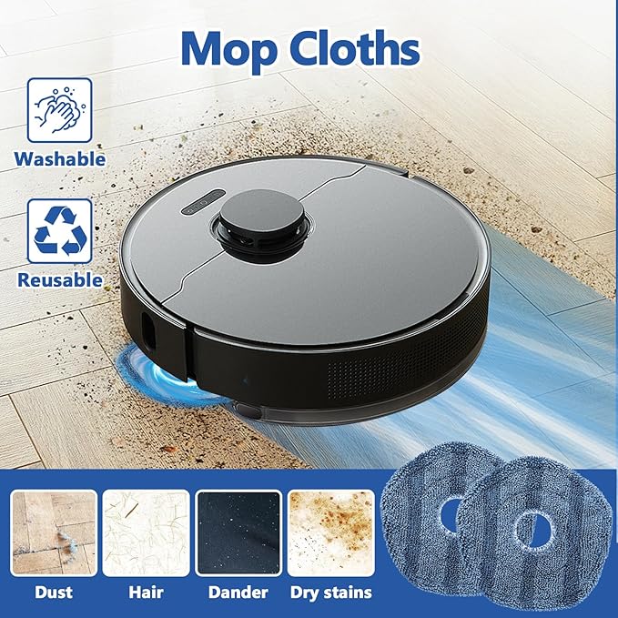 23 Pack X10 Pro Omni Replacement Parts for Eufy X10 Pro Omni Robot Vacuum Cleaner Accessories, 1 Main Brush, 4 Hepa Filters, 4 Side Brushes, 6 Mop Pads, 6 Dust Bags, 1 Screwdriver 1 Cleaning Brush