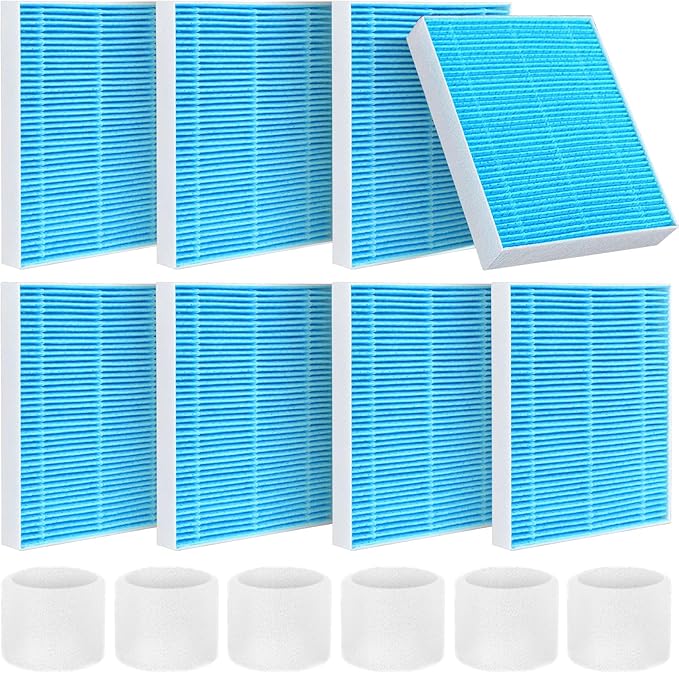 8-Pack Replacement Filters Compatible with LEVOIT Superior 6000S Smart Evaporative Humidifier, Upgraded Material with 6 Pack Sponge Filters, Effectively Capture Large Particles and Minerals
