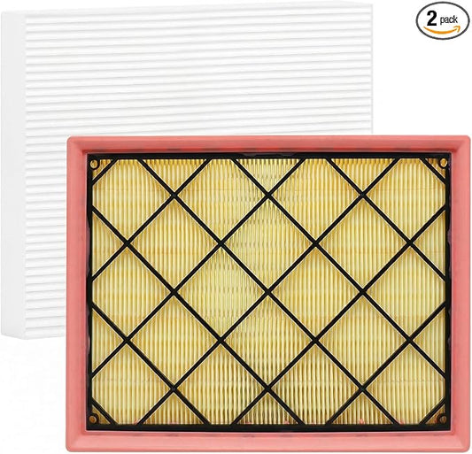 White Cabin Filter & Engine Air Filter Kit for Ford Escape 2022 2021 2020 (Except Hybrid)