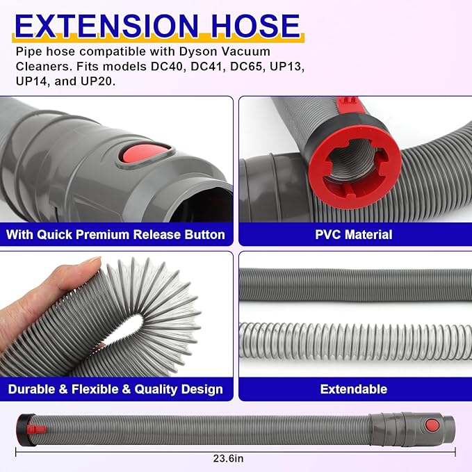 5PCS DC41 Hose Filter Replacement for Dyson DC41 DC65 DC66 UP13 UP20 UP30 Ball/Ball Animal/Ball Animal 2 & 3, Compare to Part 920769-01&920640-01