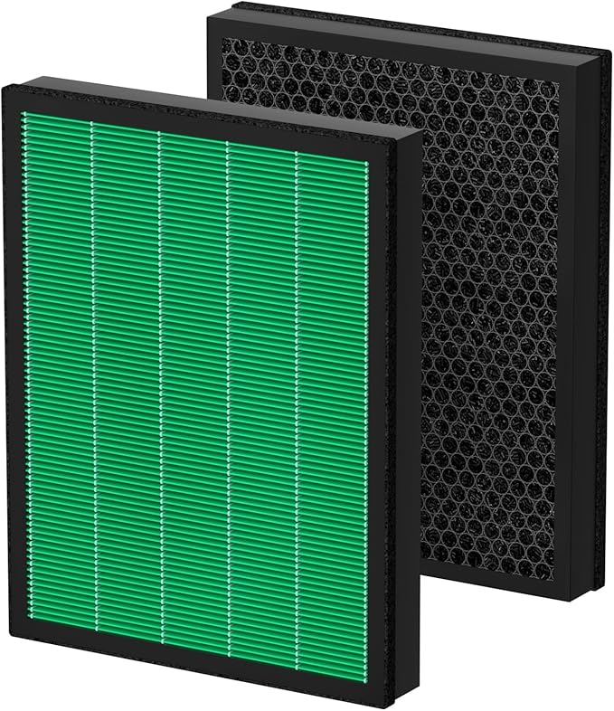 2 Pack 300 Replacement Filter for Coway AIRMEGA Max2 300/300S Smart Air Purifier，True HEPA with Activated Carbon 2-in-1 Filter, AP-1515-FP