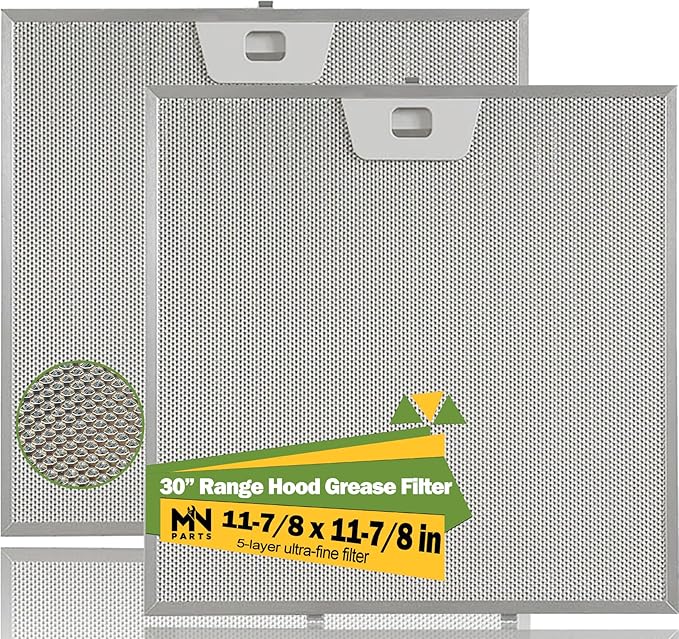 WB02X24872 Range Hood Filter Compatible with G E Range Hood Grease Filter 11-7/8''x11-7/8'' 2pack For JVW5301FJ1D、JVW5301EJ1ES、JVW5301EJ2ES、JVW5301BJ1TS、JVW5301SJ1SS、JVW5301FJ1DS、JVW8304SP1SS