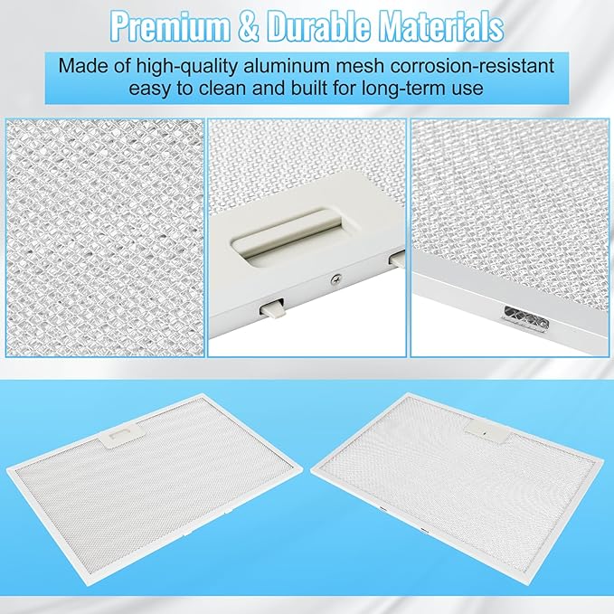 2 Pcs WB02X11012 Range Hood Filter Replacement for GE JV666H2SS JV566h2SS JV565H1BB JV565H1CC JV565H1WW