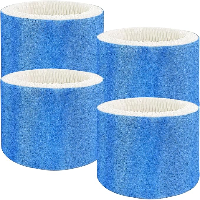 4-Pack Humidifier Wicking Filters Replacement Compatible for Honeywell HAC-504, HAC-504AW, HCM-350, HCM-300T, HCM-600, HCM-710, HCM-315T Series Humidifiers,Blue