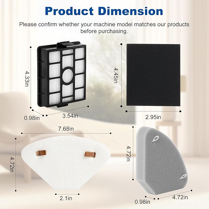 IP3251 IP3252 IP3124 HEPA Filter Replacement Compatible with Shark IP3251 Cordless PowerDetect Clean Empty Lightweight Stick Vacuum and Shark IP3251C PowerDetect Auto Empty System Dock (2 Pack)