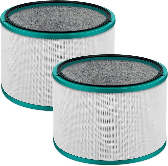 2-Pack HP01 HP02 HEPA Filter Compatible with Dyson Pure Hot Cool Link HP01 HP02 Desk Purifiers, Dyson Pure Cool Link desk fan DP01 DP02, Compare to Part # 968125-03, Fit for Dyson Air Purifier Filter